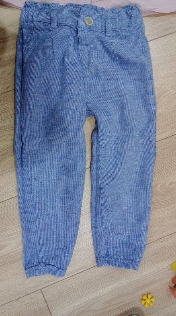 Pembe Gömlek ve Mavi Pantolon Bebek Takımı - Görsel 3