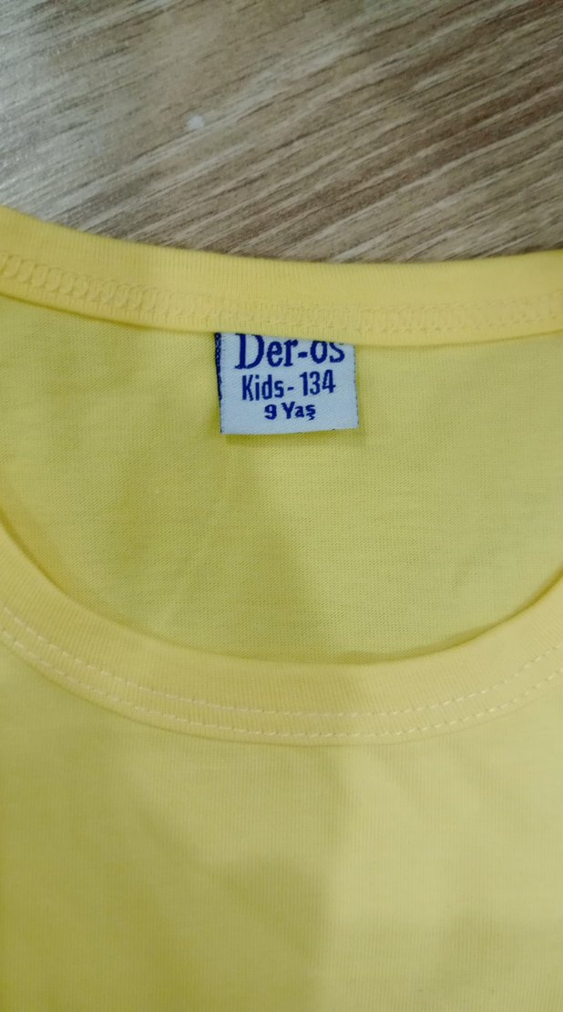 Sarı Baskılı  Çocuk Tişört - Görsel 2