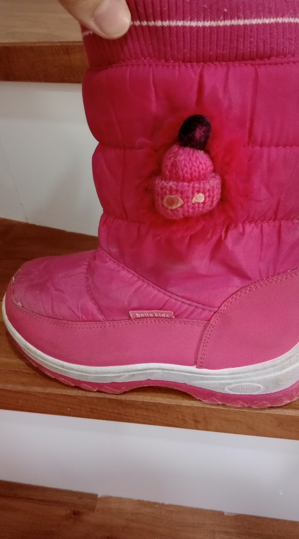 Kız Çocuk Pembe Fermuarlı Kauçuk Botlar - Görsel 3