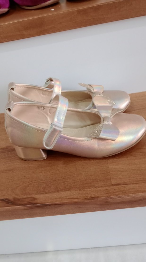 Kız Çocuk Beyaz Fiyonklu Babet Ayakkabı - Görsel 3