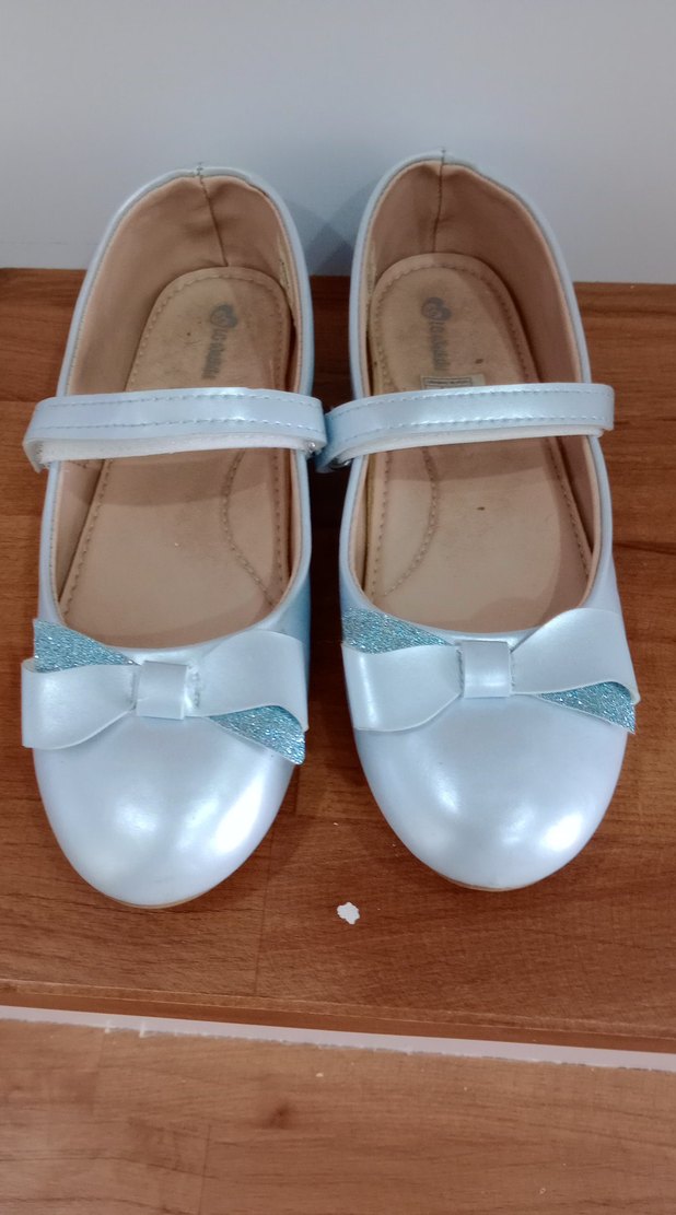 Kız Çocuk Beyaz Fiyonklu Babet - Görsel 2