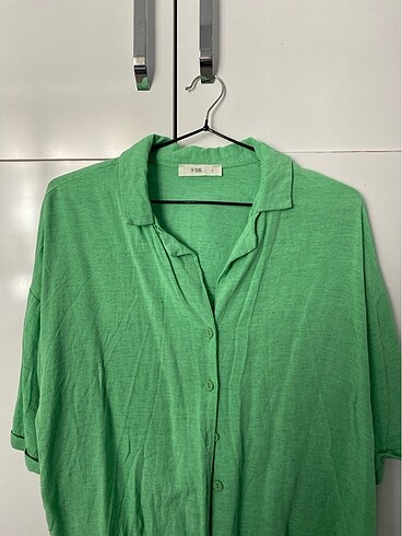 Defacto Yeşil keten gömlek