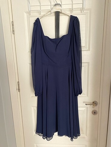 Lacivert abiye elbise - Görsel 4