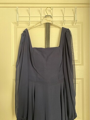 Lacivert abiye elbise - Görsel 5