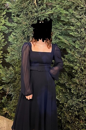 Lacivert abiye elbise - Görsel 2