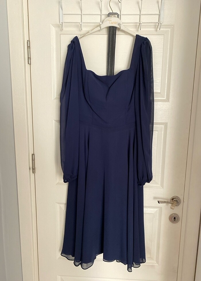 Lacivert abiye elbise - Görsel 3