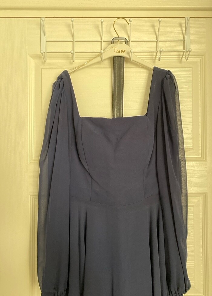 Lacivert abiye elbise - Görsel 5