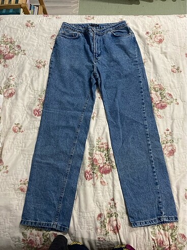 Trendyolmilla mavi straight jean kot pantolon - Görsel 5