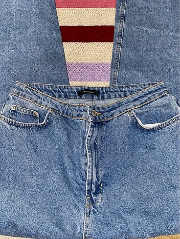 Trendyolmilla mavi straight jean kot pantolon - Görsel 2