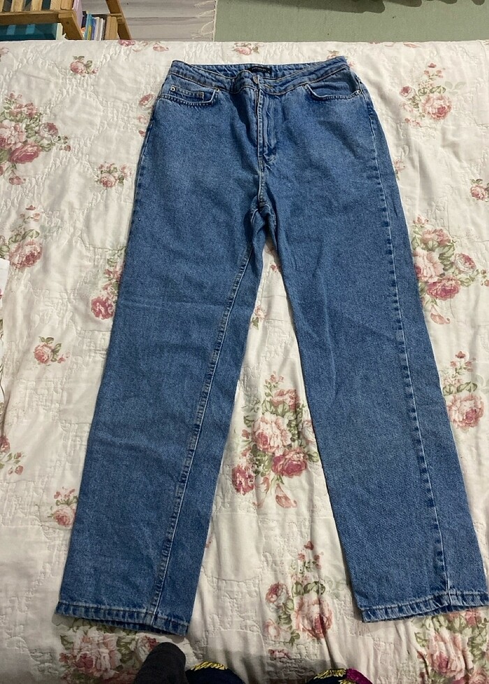 Trendyolmilla mavi straight jean kot pantolon - Görsel 5