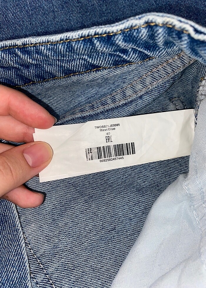 Trendyolmilla mavi straight jean kot pantolon - Görsel 3