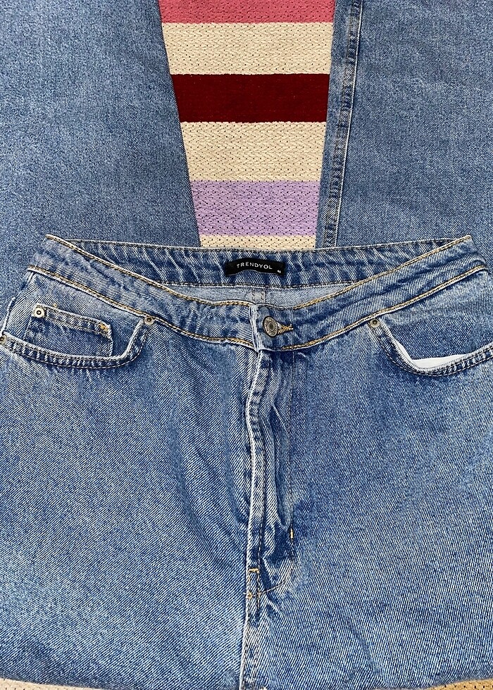 Trendyolmilla mavi straight jean kot pantolon - Görsel 2