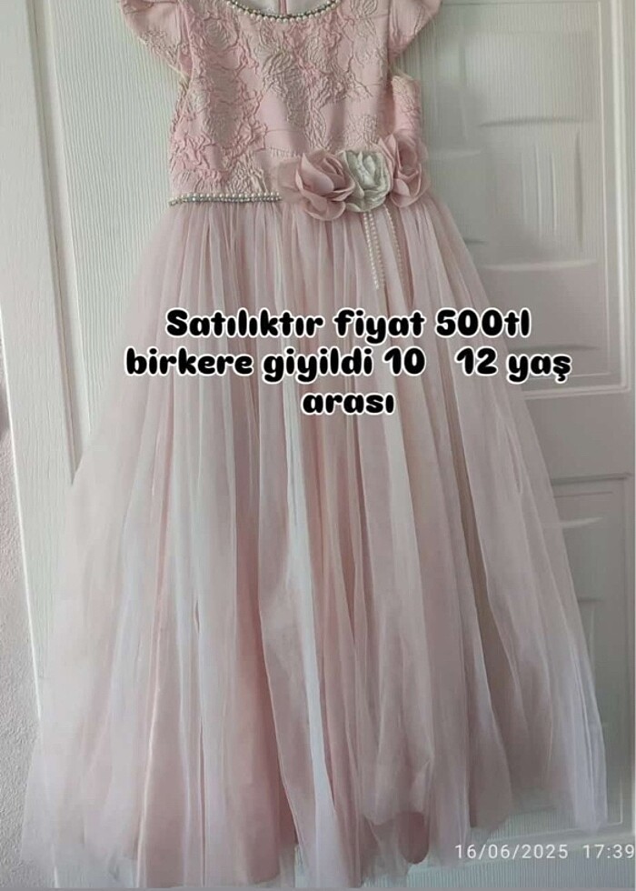 Pembe çocuk elbise - Görsel 2