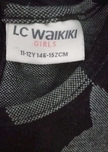 Kız Çocuk Gri Yıldızlı Kemerli Elbise - Görsel 3