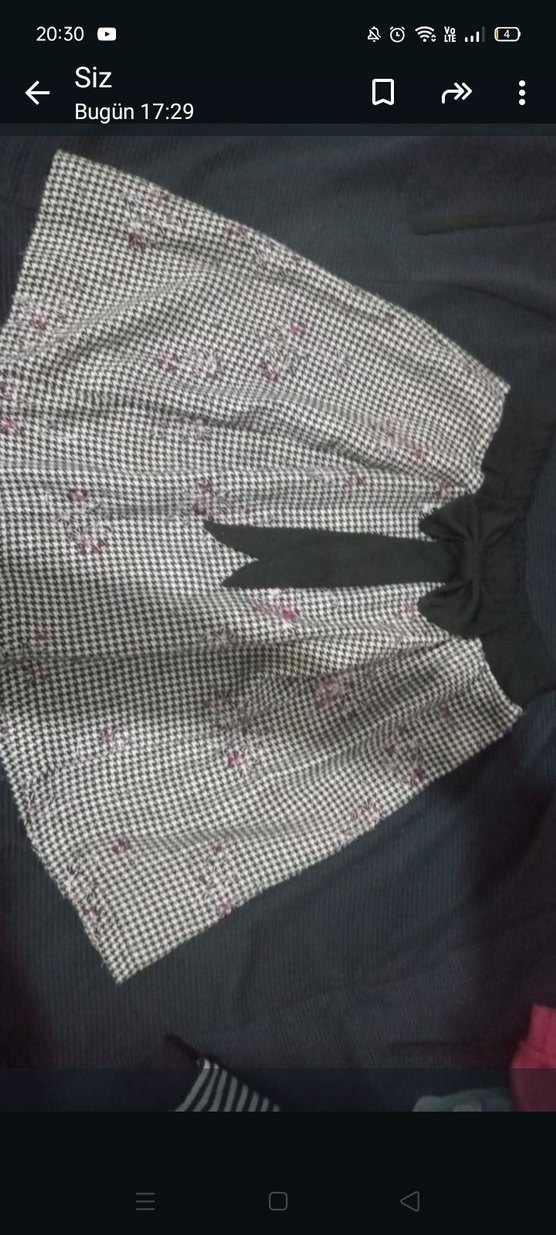 Kız Çocuk Siyah Pötikareli Fırfırlı Etek - Görsel 2