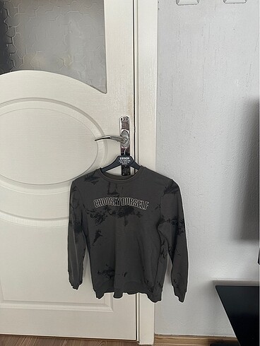 Gri batik erkek sweatshirt