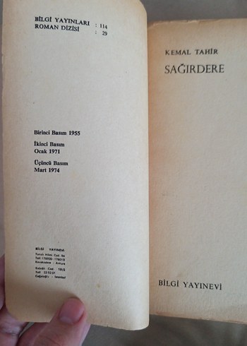  Beden Sağırdere - Kemal Tahir Romanı 1974 baskısı
