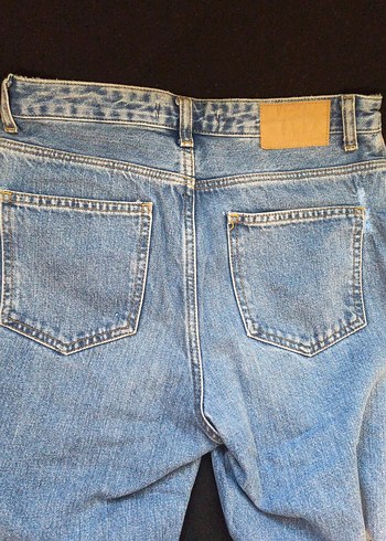 Mavi Rahat Kesim Midi Kadın Kot Pantolon - Görsel 3