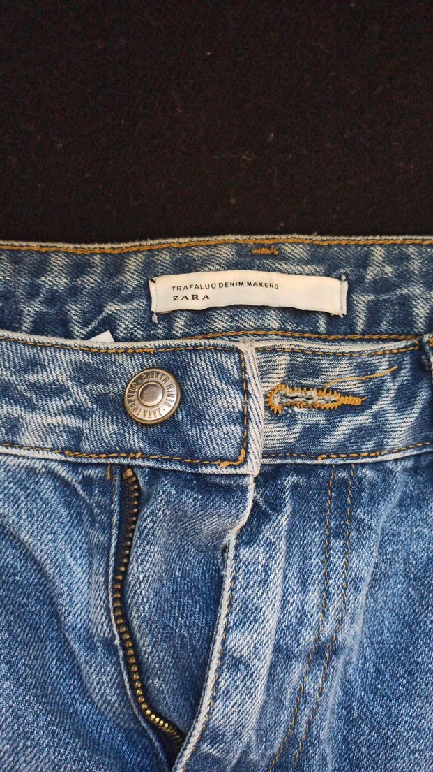 Mavi Rahat Kesim Midi Kadın Kot Pantolon - Görsel 2