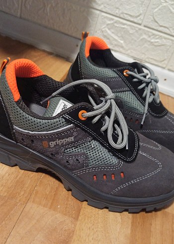 Gri Erkek Outdoor Spor Ayakkabı Velcro - Görsel 2