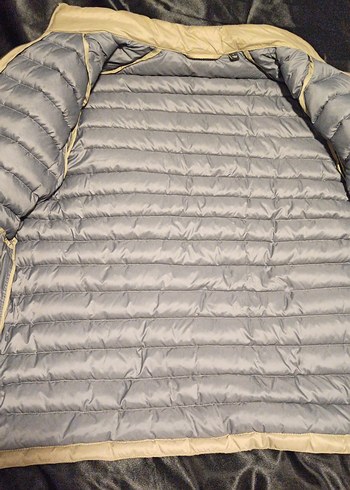 Bej Erkek Fermuarlı Kuş tüyü Kısa Mont - Görsel 2