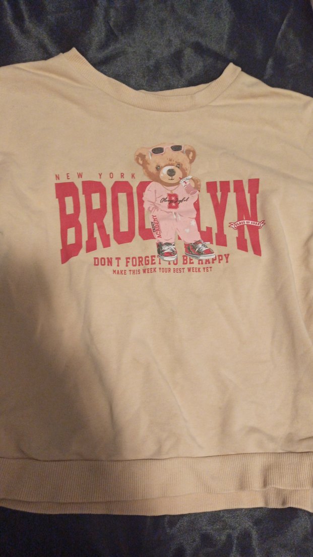 Kızlar için Gevşek Kesim Kahverengi Pamuklu Eşofman Takımı - Görsel 2