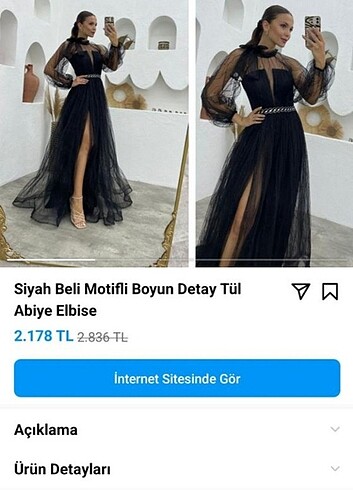 Abiye Kiyafet sepeti siyah tül detaylı abiye