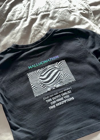Afterweare Crop Reflective Hallucination T-shirt - Görsel 4