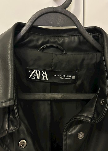 Zara Balon kollu suni deri oversize ceket - Görsel 2