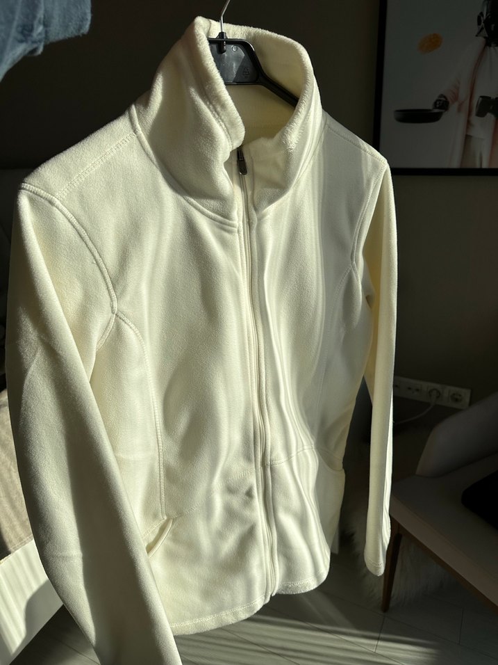 Tchibo Beyaz Kadın Polar Ceket - Görsel 2