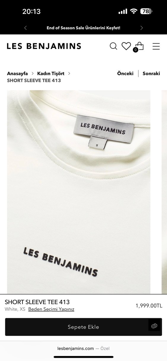 Les Benjamins Beyaz Kısa Tişört - Görsel 5