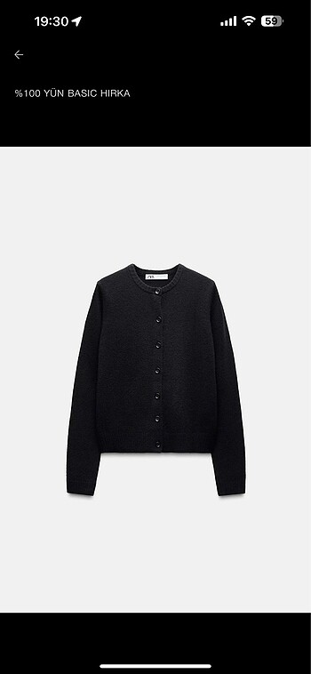 Zara yün basic hırka