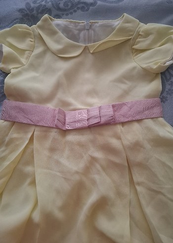 Kız bebek Sarı Fırfırlı Elbise - Görsel 3