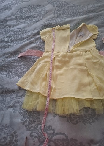 Kız bebek Sarı Fırfırlı Elbise - Görsel 7