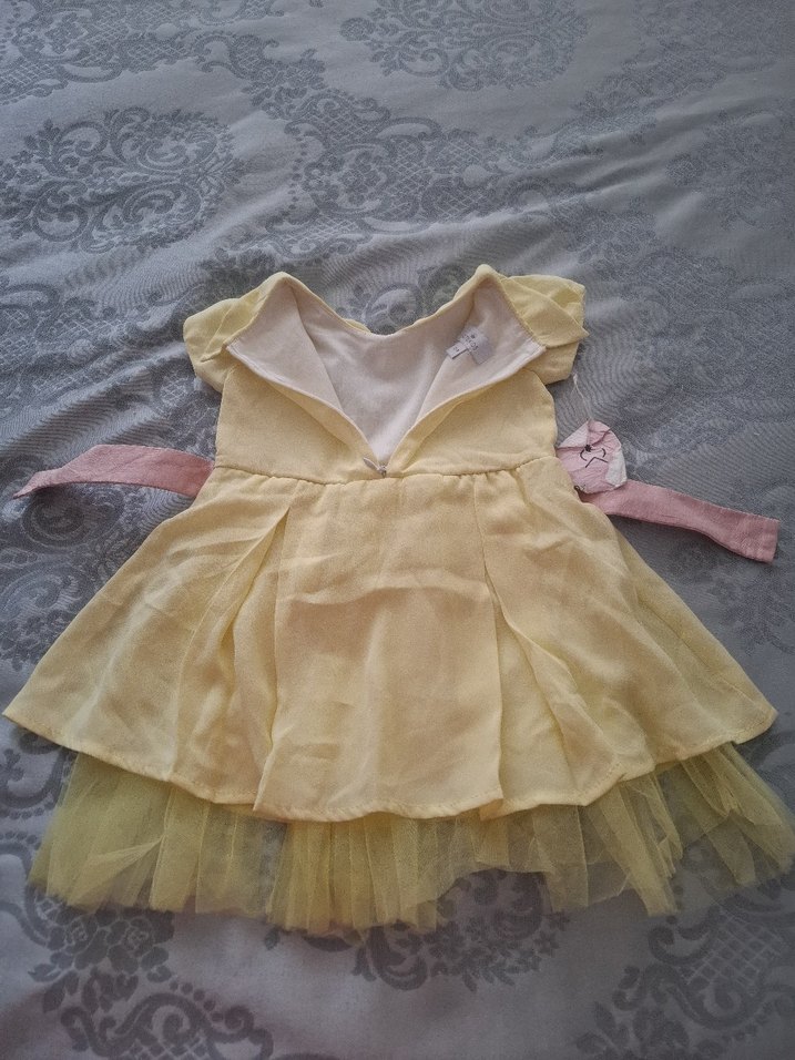 Kız bebek Sarı Fırfırlı Elbise - Görsel 5