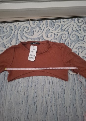 Uzun Kollu, Kısa Kesim Kadın Sweatshirt - Görsel 5