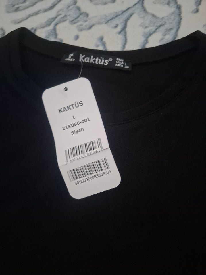 Siyah Fitilli Uzun Kollu Crop Kazak - Görsel 2