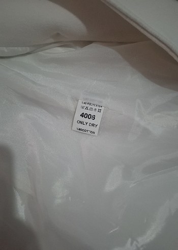 Düğmeli Beyaz Midi Kadın Kaban - Görsel 6