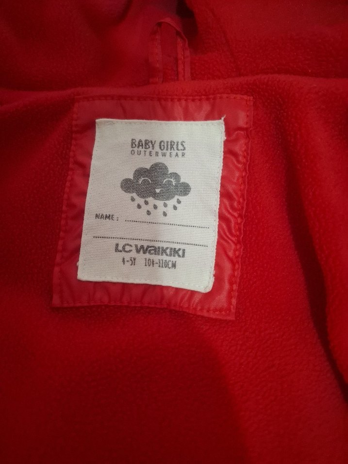 Erkek Çocuk Kırmızı Kapüşonlu Mont - Görsel 4