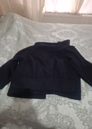 Siyah Düğmeli Midi Ceket - Görsel 8