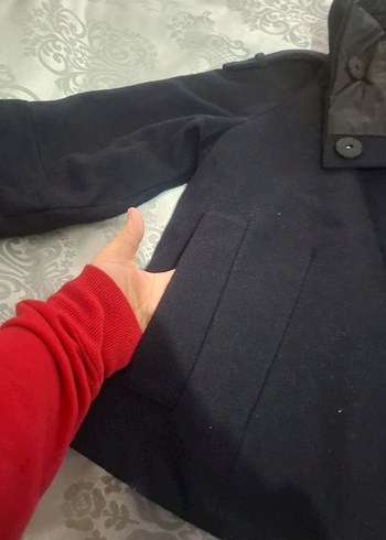 Siyah Düğmeli Midi Ceket - Görsel 2