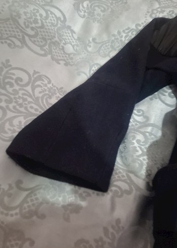 Siyah Düğmeli Midi Ceket - Görsel 5