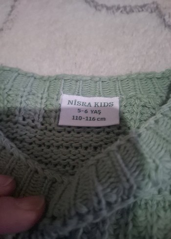 Yeşil Örgü Erkek Çocuk Triko Kazak - Görsel 2