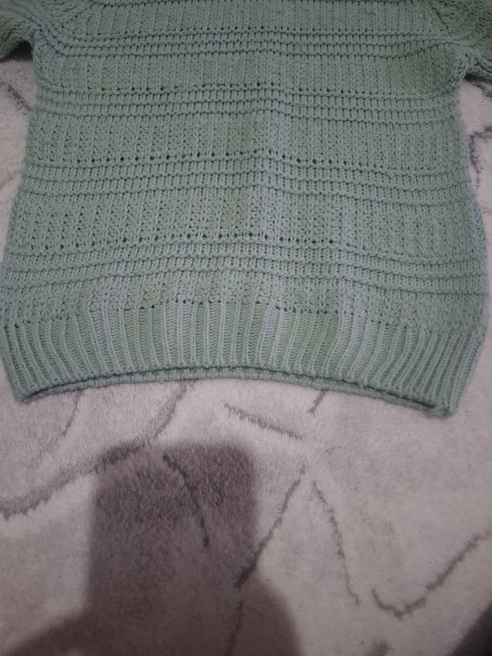 Yeşil Örgü Erkek Çocuk Triko Kazak - Görsel 5