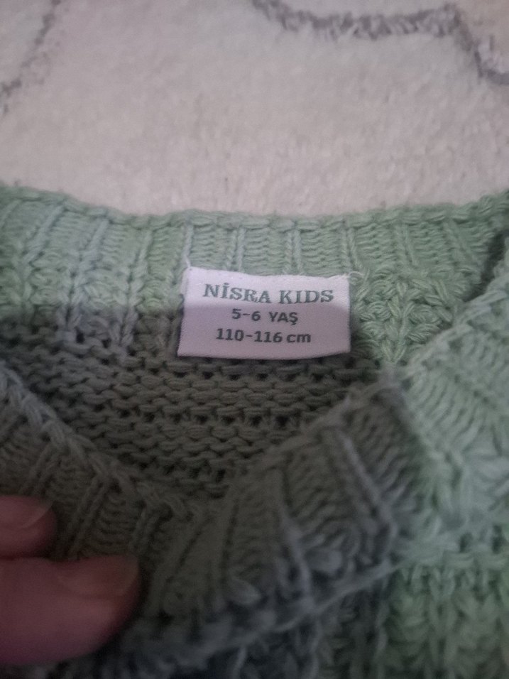 Yeşil Örgü Erkek Çocuk Triko Kazak - Görsel 2