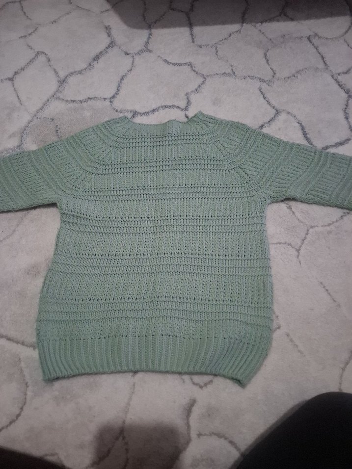 Yeşil Örgü Erkek Çocuk Triko Kazak - Görsel 4