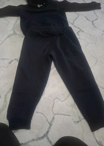 Siyah Erkek Çocuk İnce Kesim Eşofman Takımı - Görsel 7