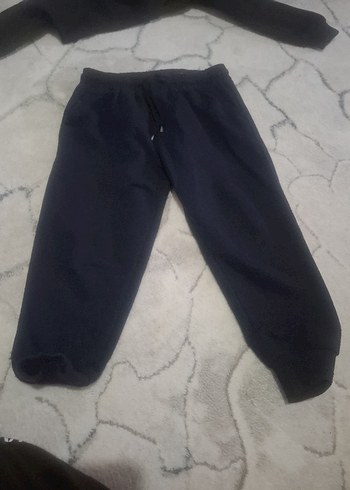 Erkek çocuk Lacivert kapişonlu Bol Kesim Eşofman Takımı - Görsel 5