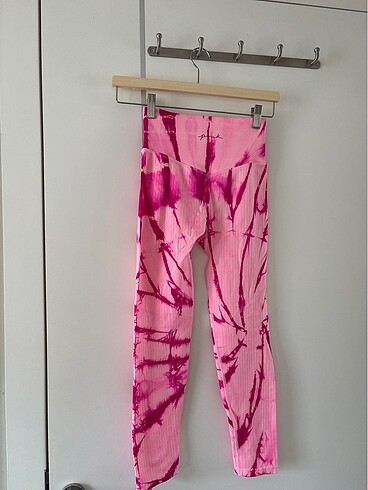 xs Beden pembe Renk Pembe Batik Desenli Tayt