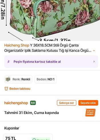 örgü çantası ve eşyalar
